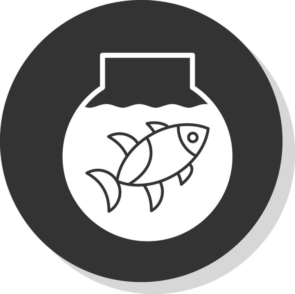 Fish bowl Vector Icon Design