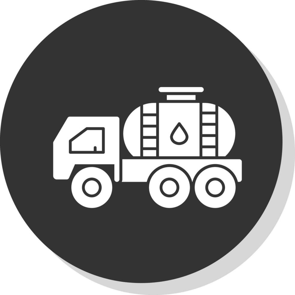 Oil tanker Vector Icon Design