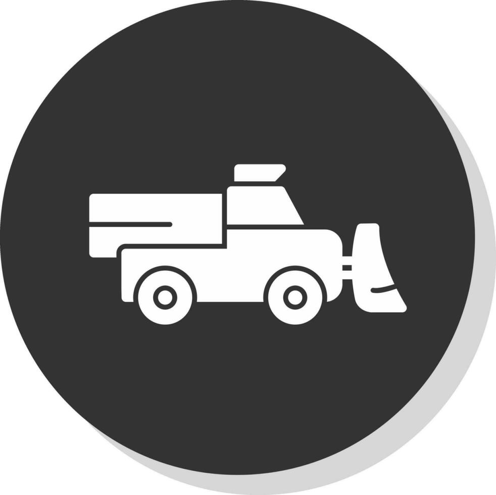 Snowplow Vector Icon Design