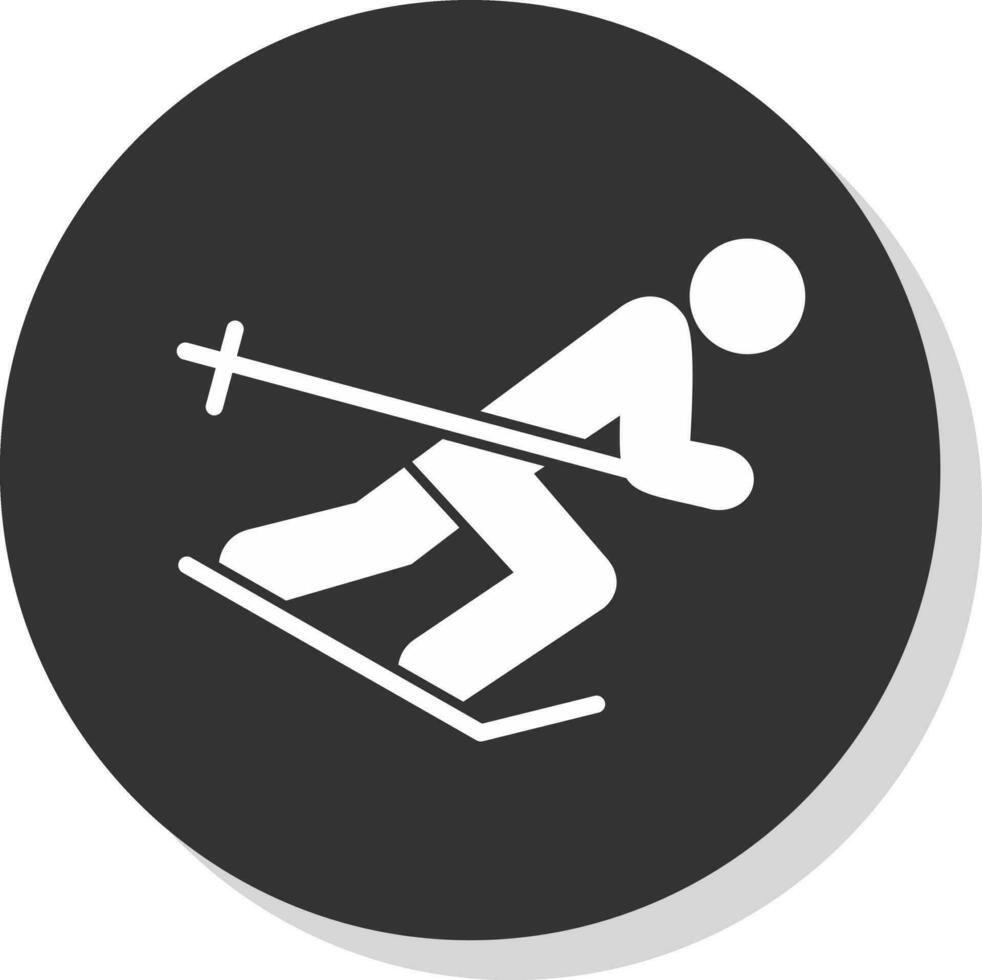 Skier Vector Icon Design
