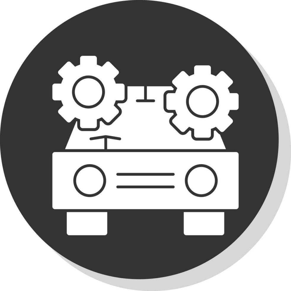 Driverless car Vector Icon Design