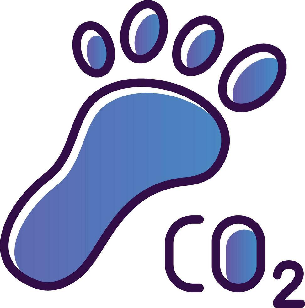 Carbon footprint Vector Icon Design