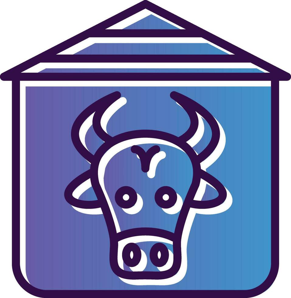 Cowshed Vector Icon Design