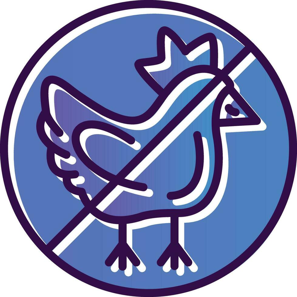 No chicken Vector Icon Design