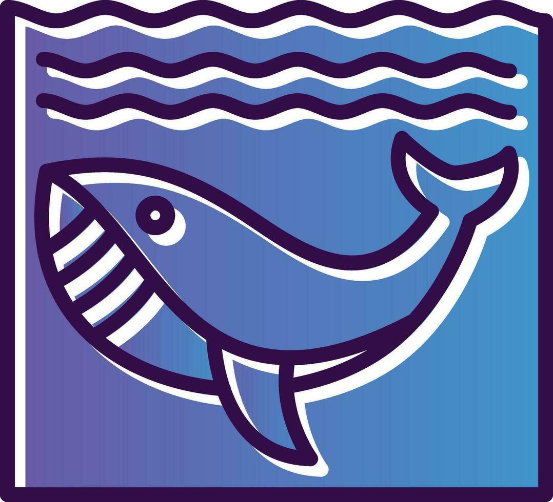 ballena en agua vector icono diseño