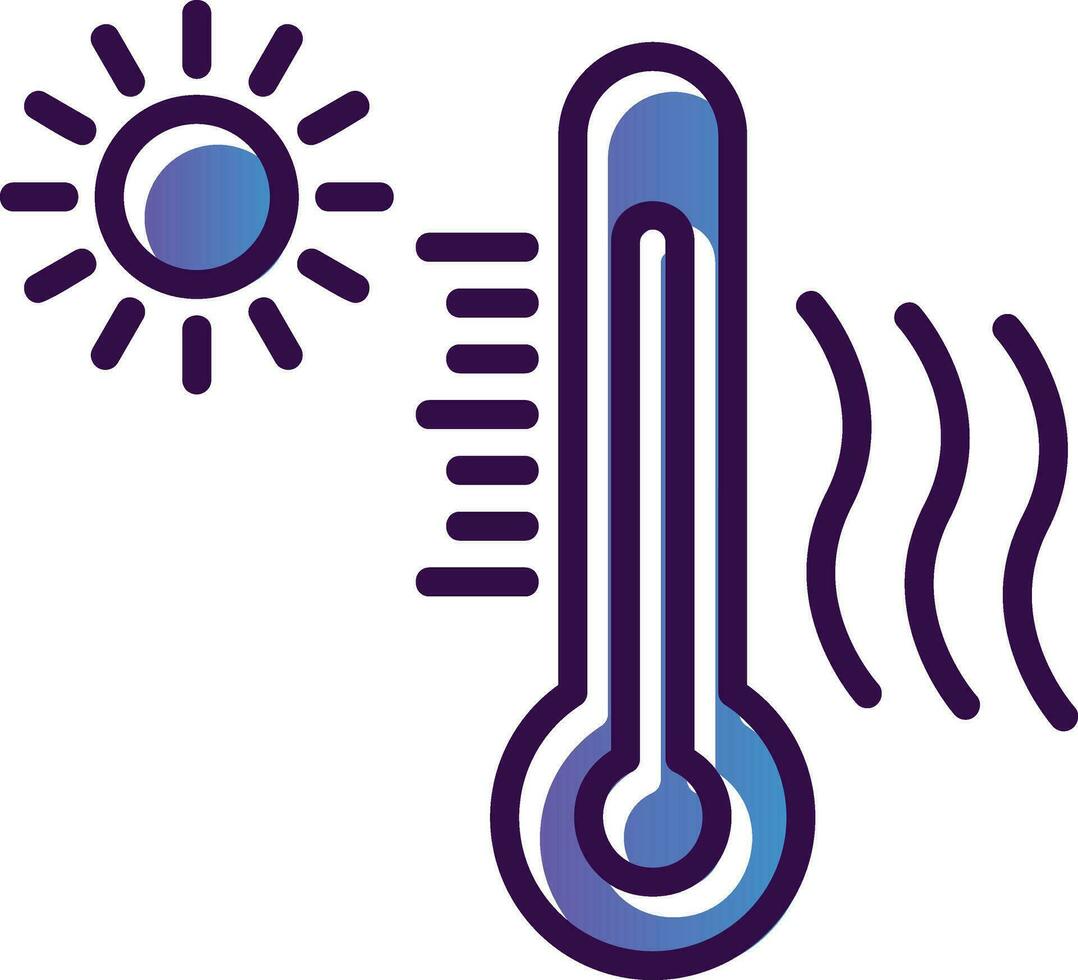 diseño de icono de vector de onda de calor