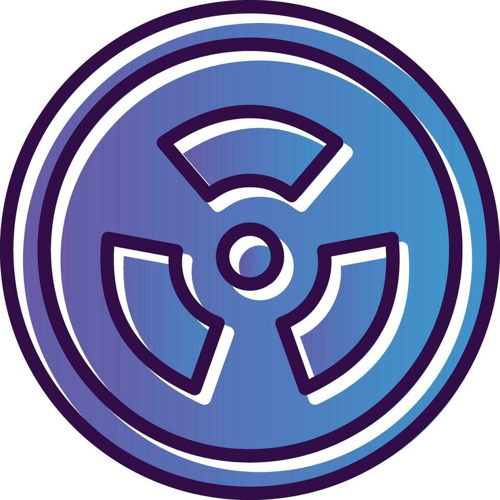Radiation sign Vector Icon Design