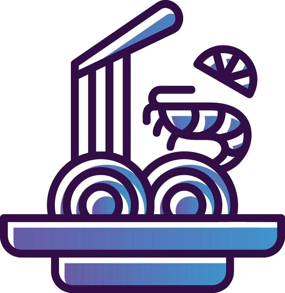Pad thai Vector Icon Design