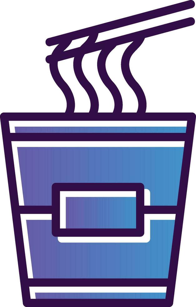 Instant noodles Vector Icon Design