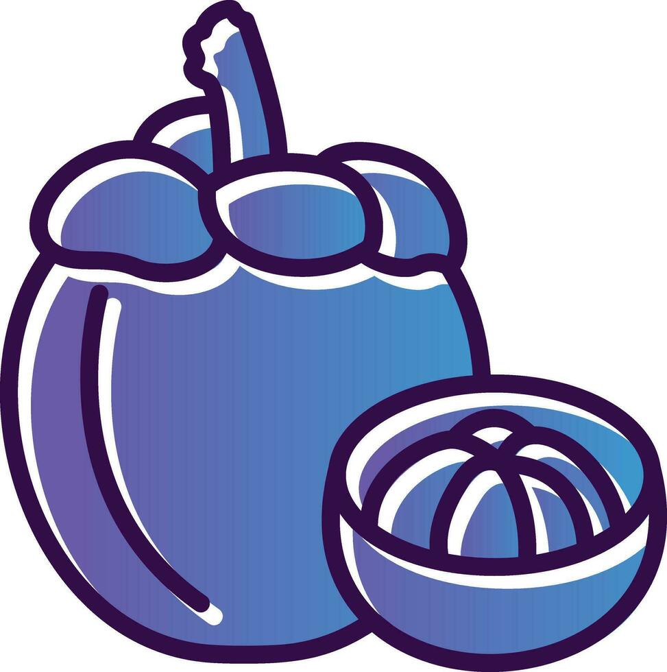 Mangosteen Vector Icon Design