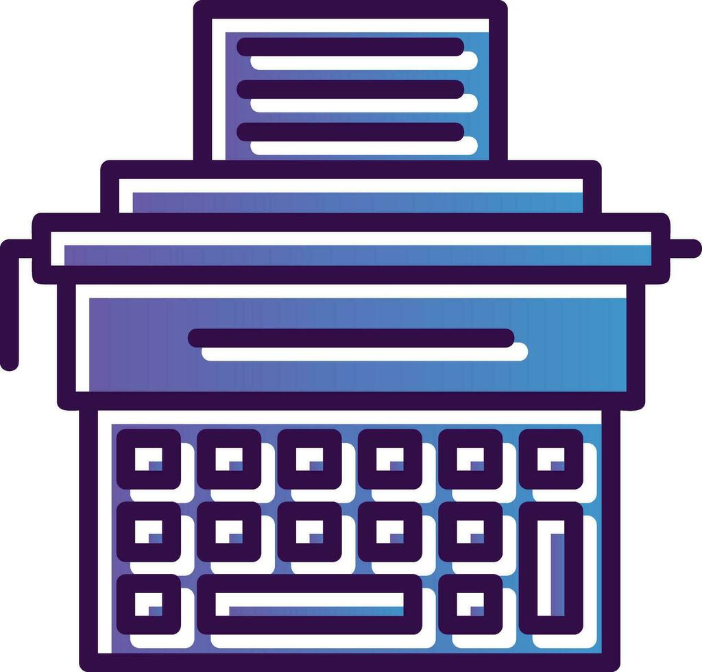 Typewriter Vector Icon Design