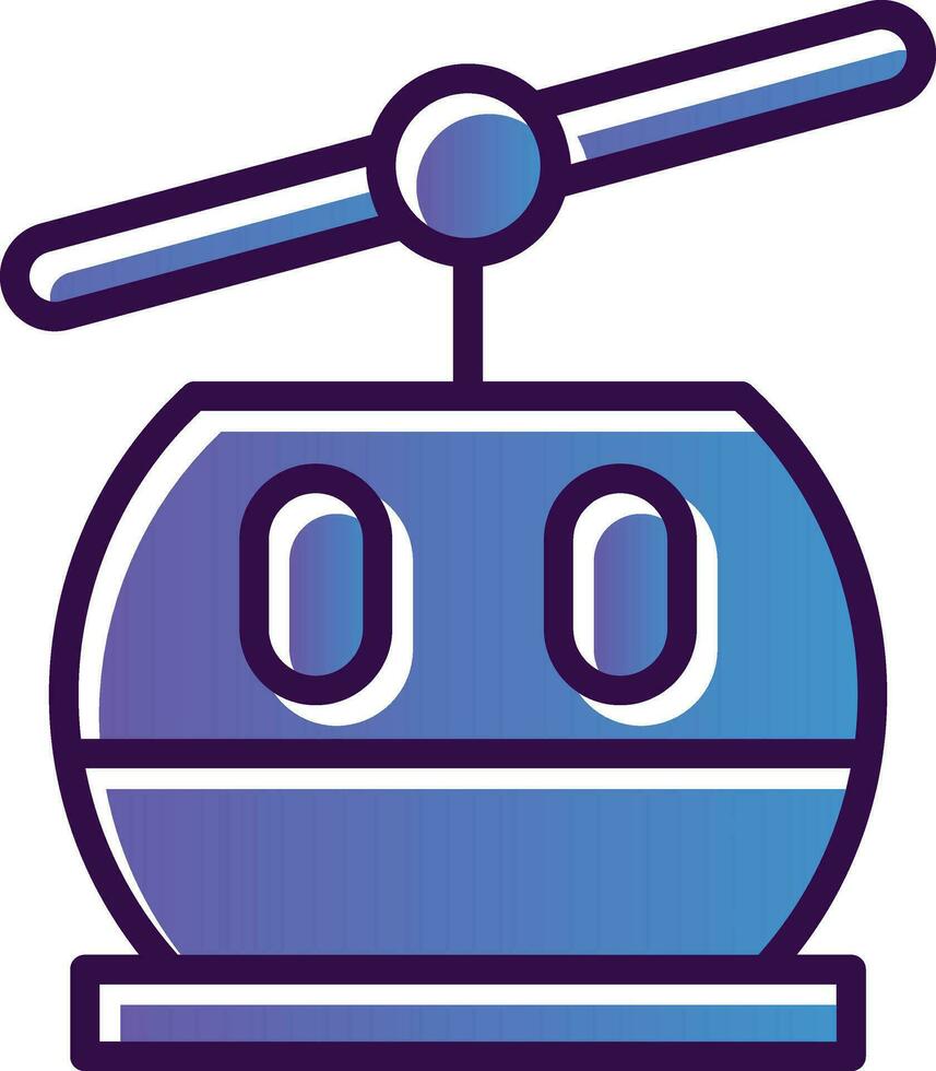 Ski lift Vector Icon Design