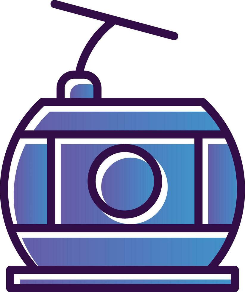 Cable car Vector Icon Design