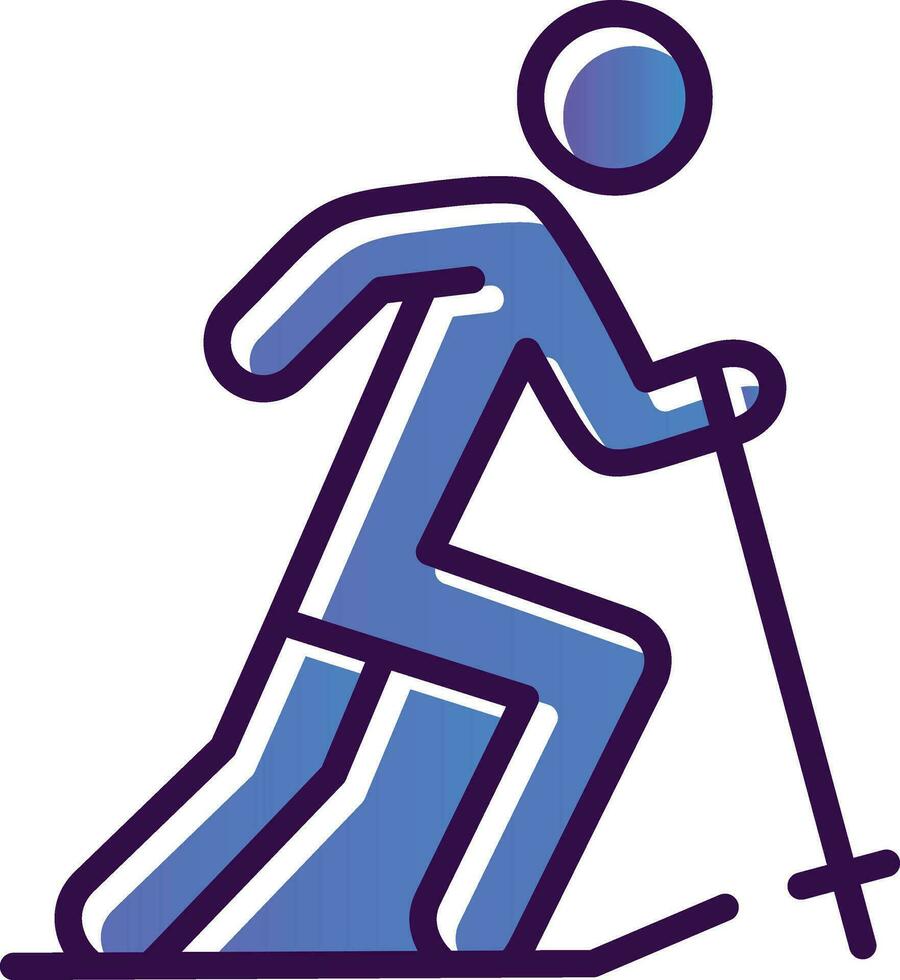 Skier Vector Icon Design