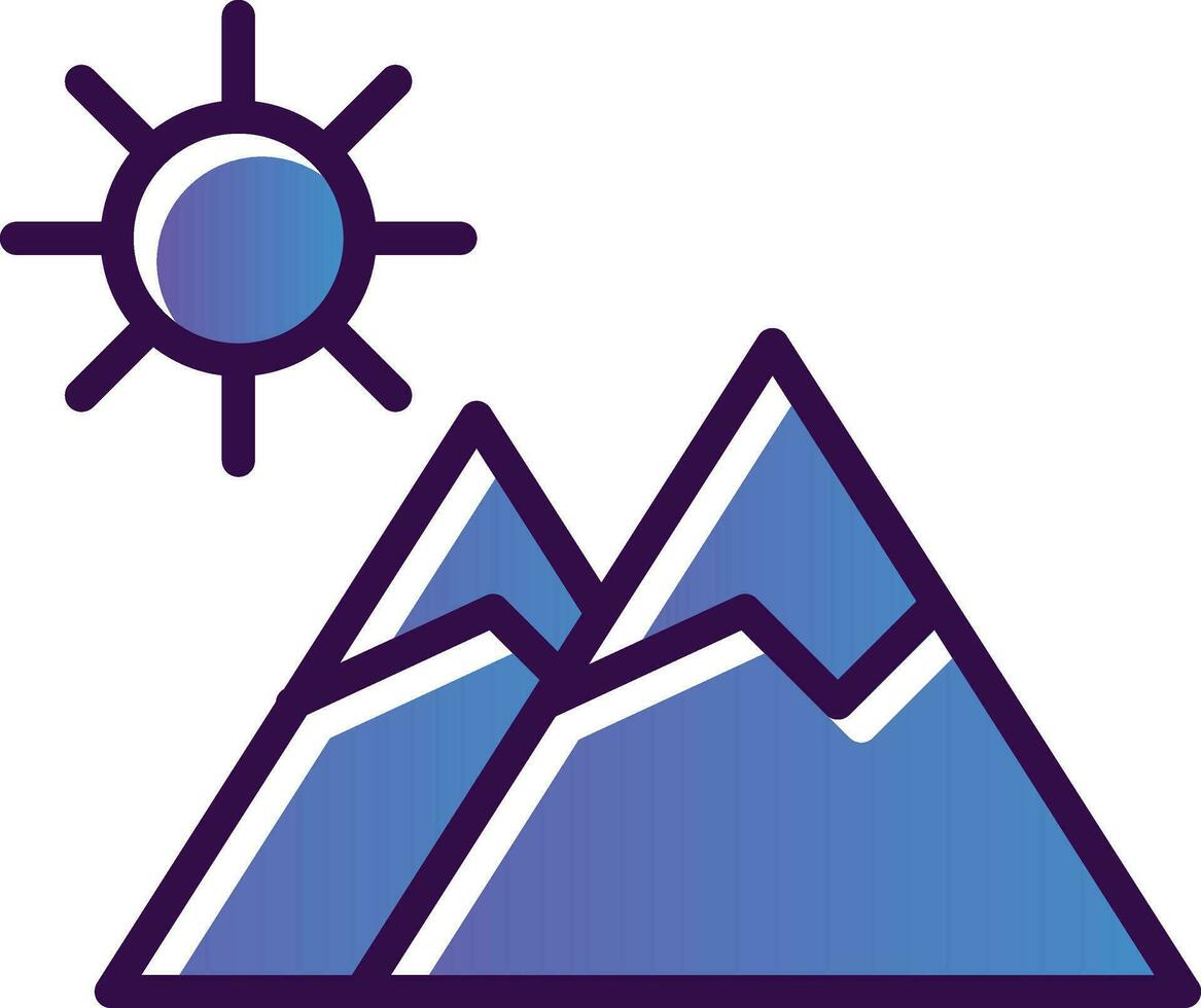 Mountains Vector Icon Design
