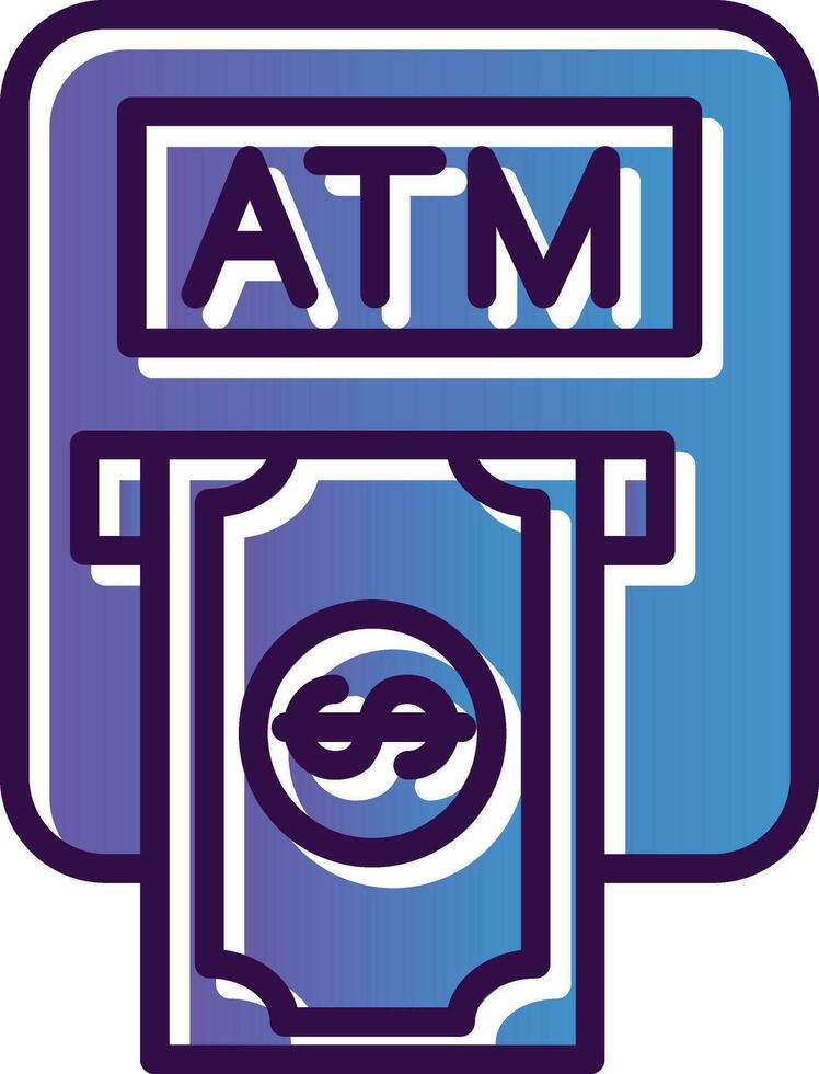 Atm machine Vector Icon Design