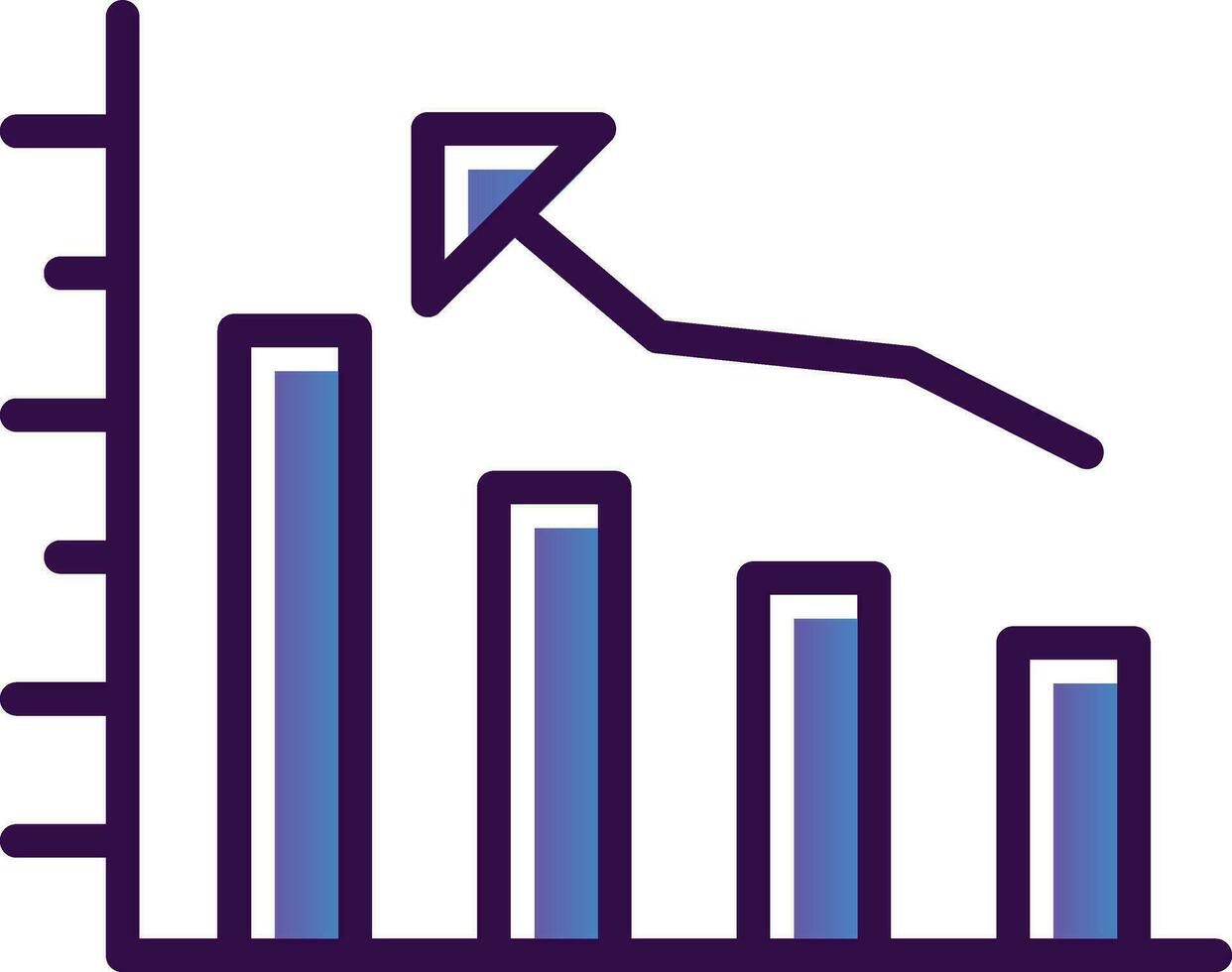 Bar graph Vector Icon Design