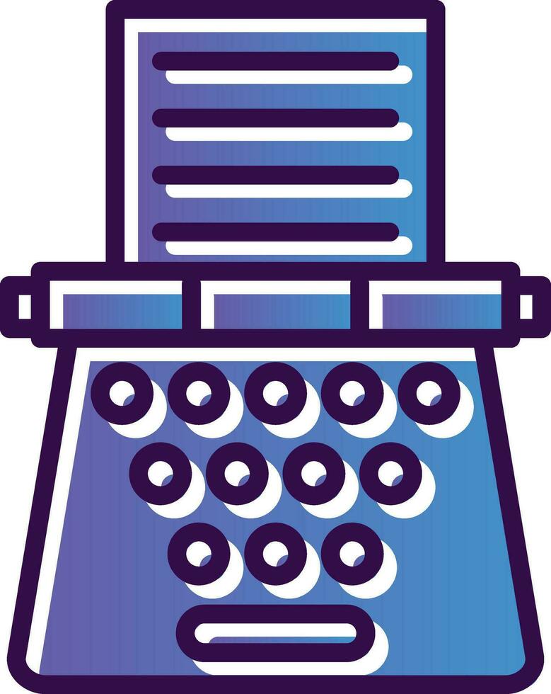 diseño de icono de vector de máquina de escribir