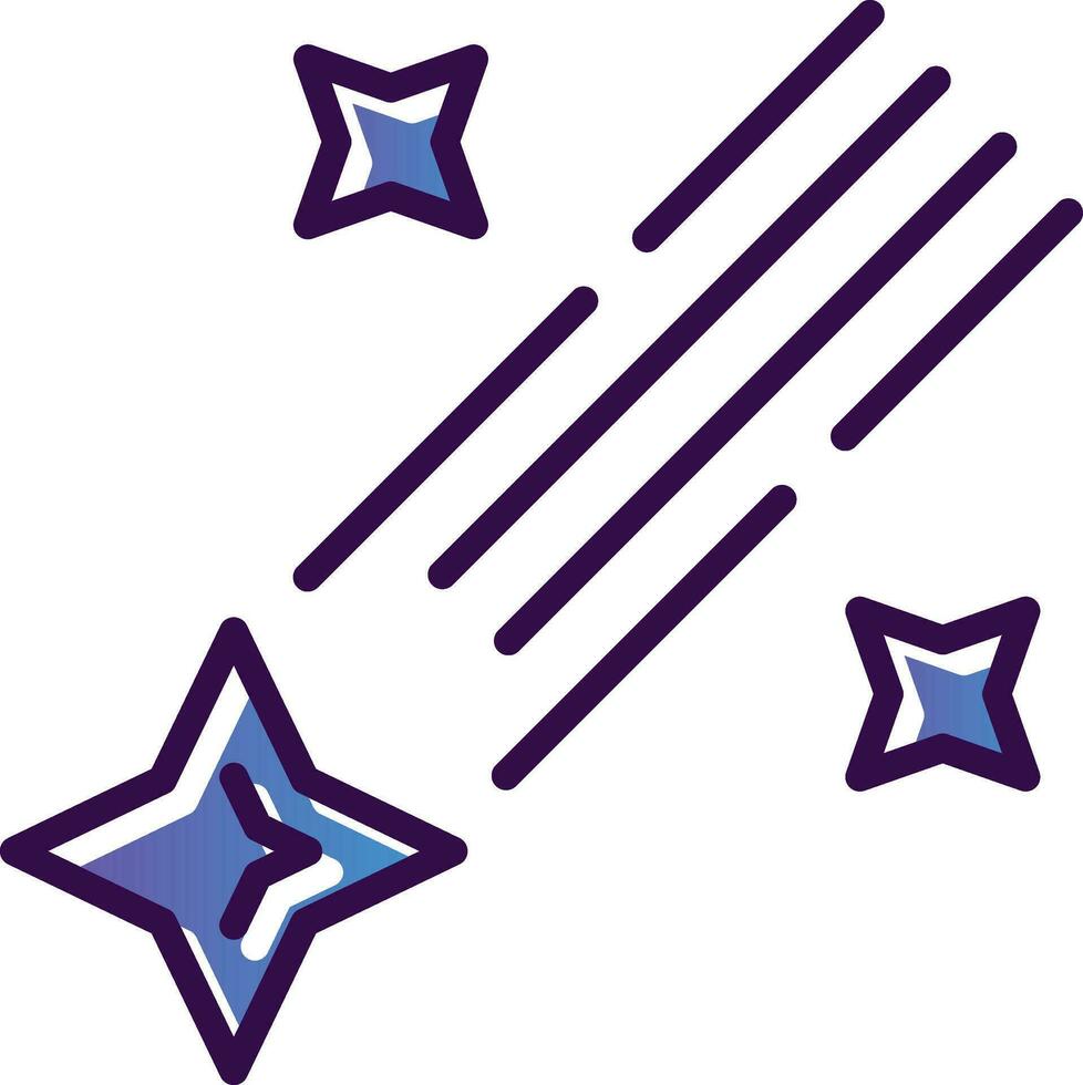 Shooting star Vector Icon Design