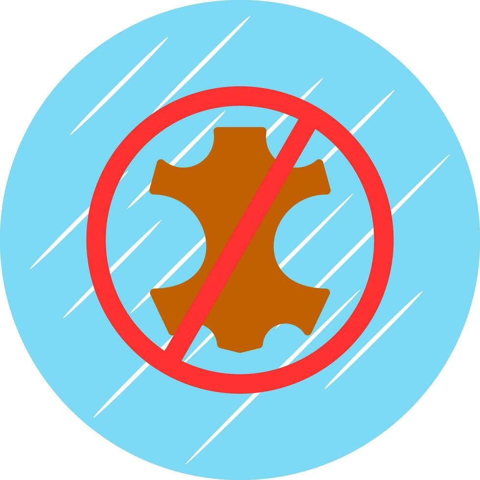 No cuero vector icono diseño