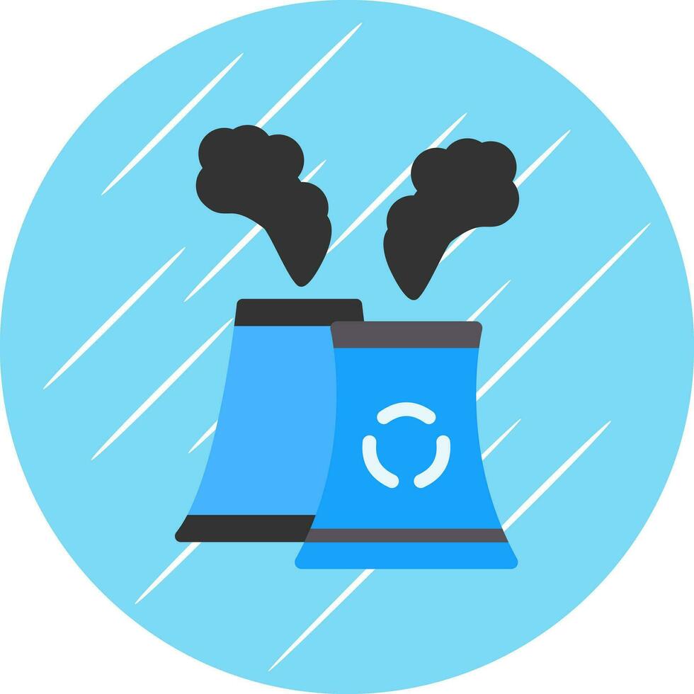 Nuclear plant Vector Icon Design
