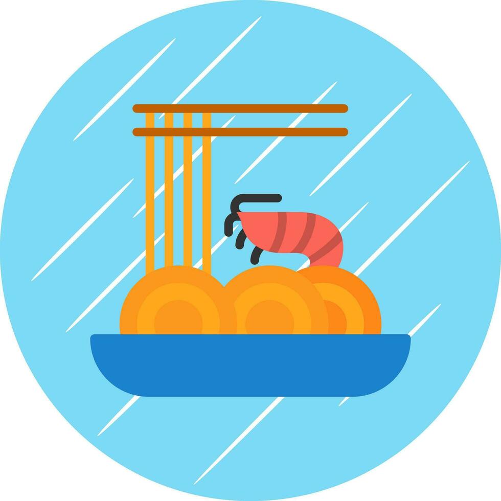 Pad thai Vector Icon Design