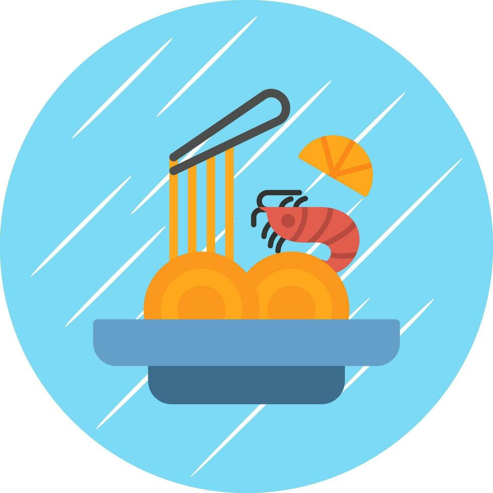 Pad thai Vector Icon Design