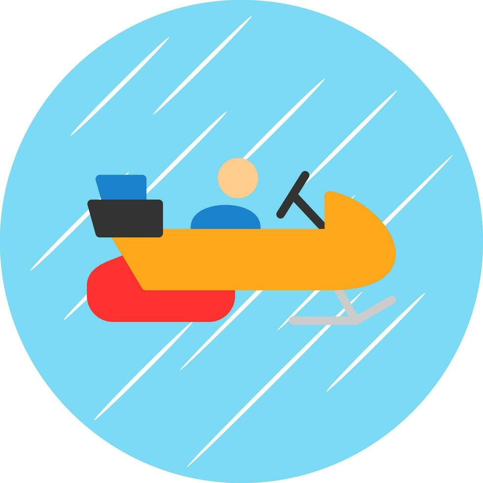 Snowmobile Vector Icon Design