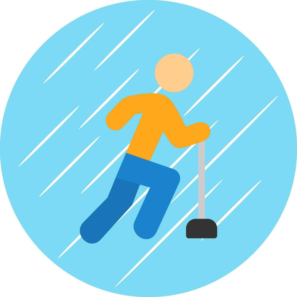 diseño de icono de vector de curling