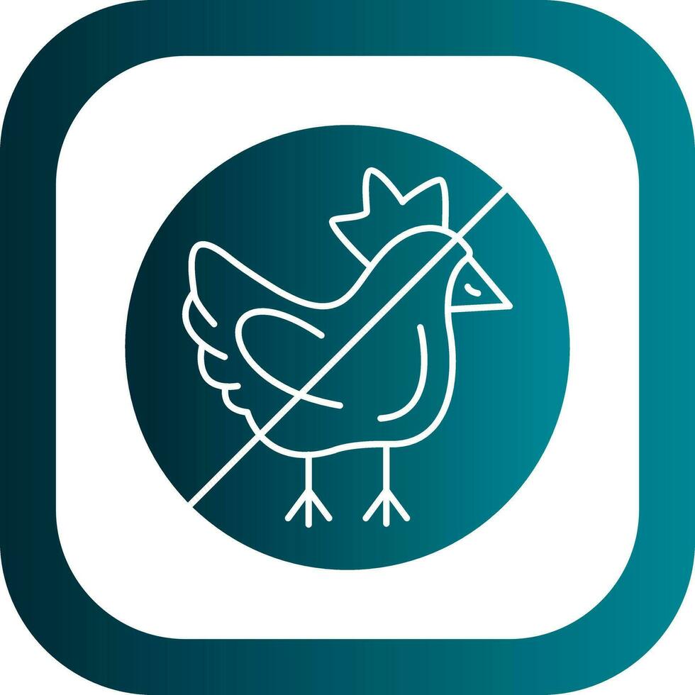 No chicken Vector Icon Design