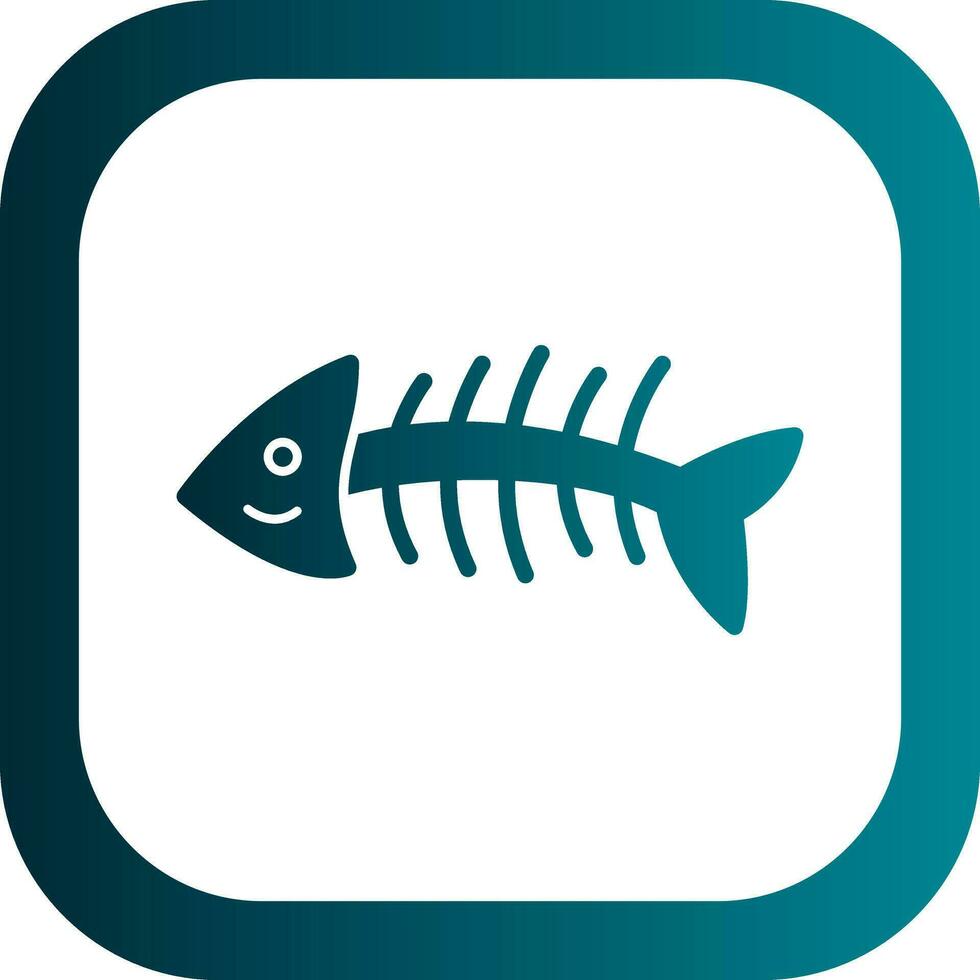 Fishbone Vector Icon Design