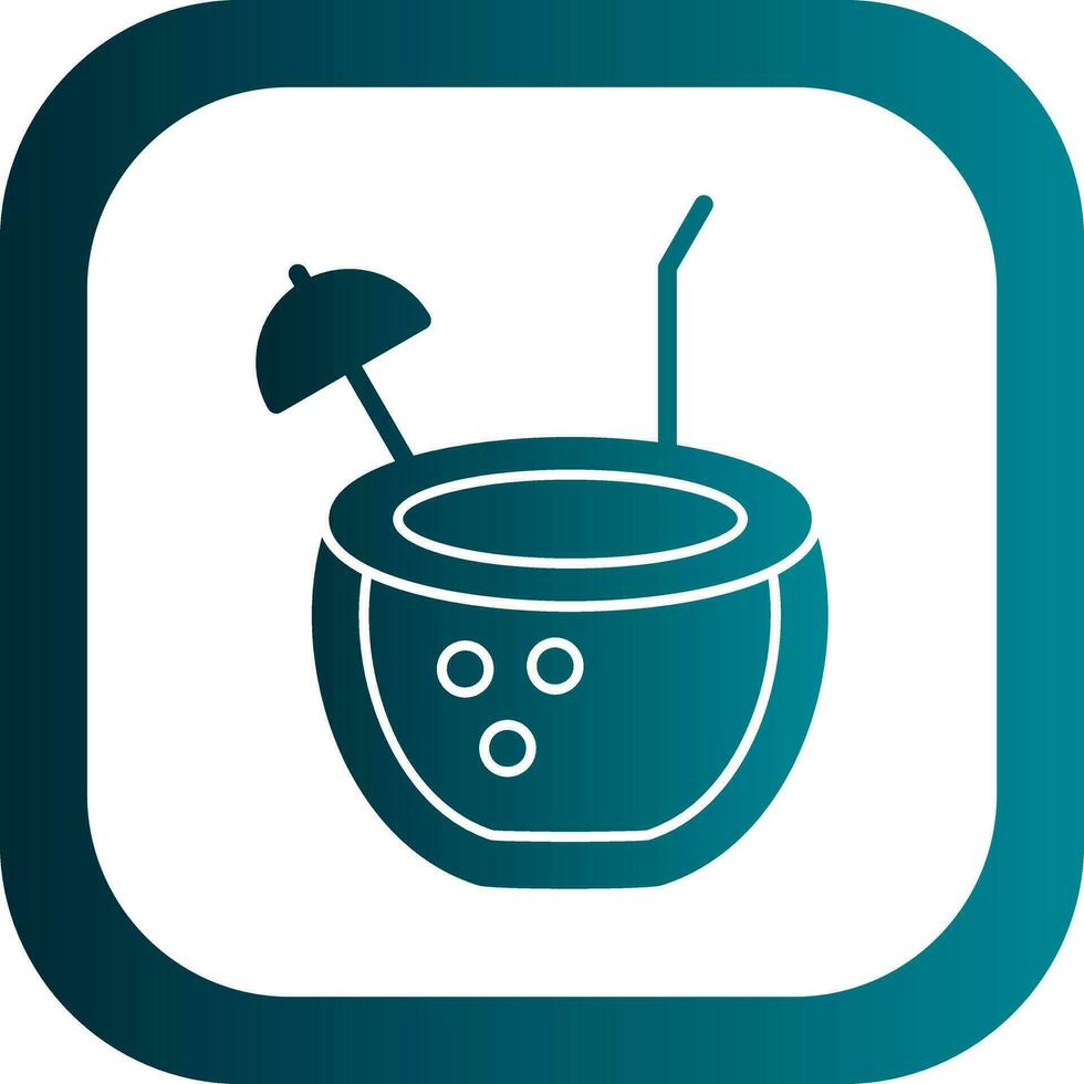 Coconut drink Vector Icon Design