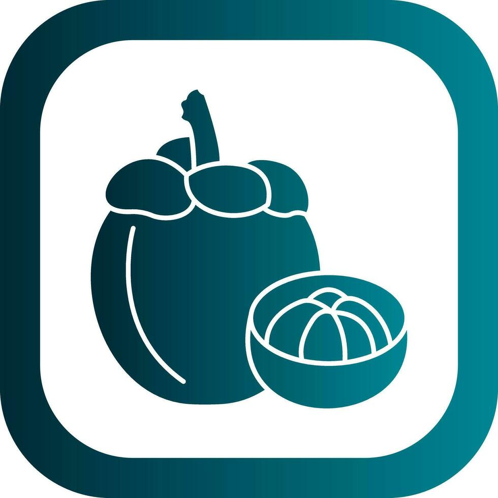 Mangosteen Vector Icon Design