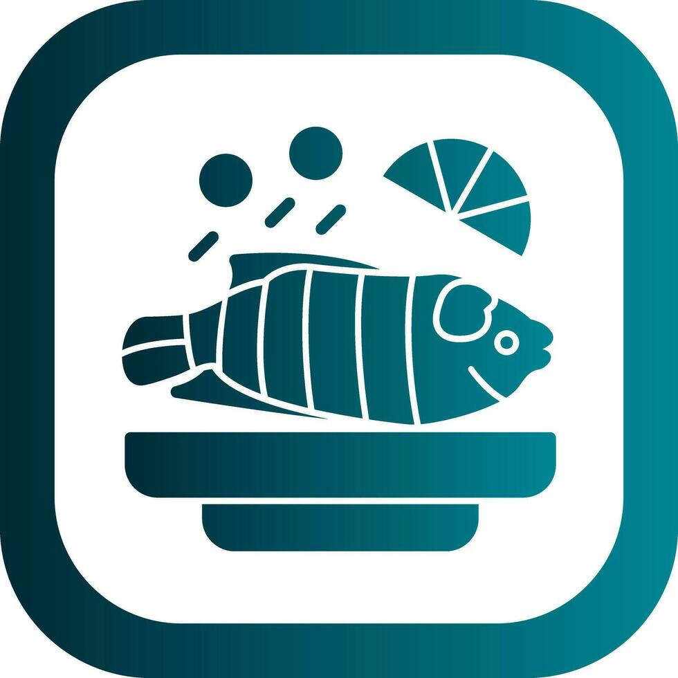 Steamed fish Vector Icon Design
