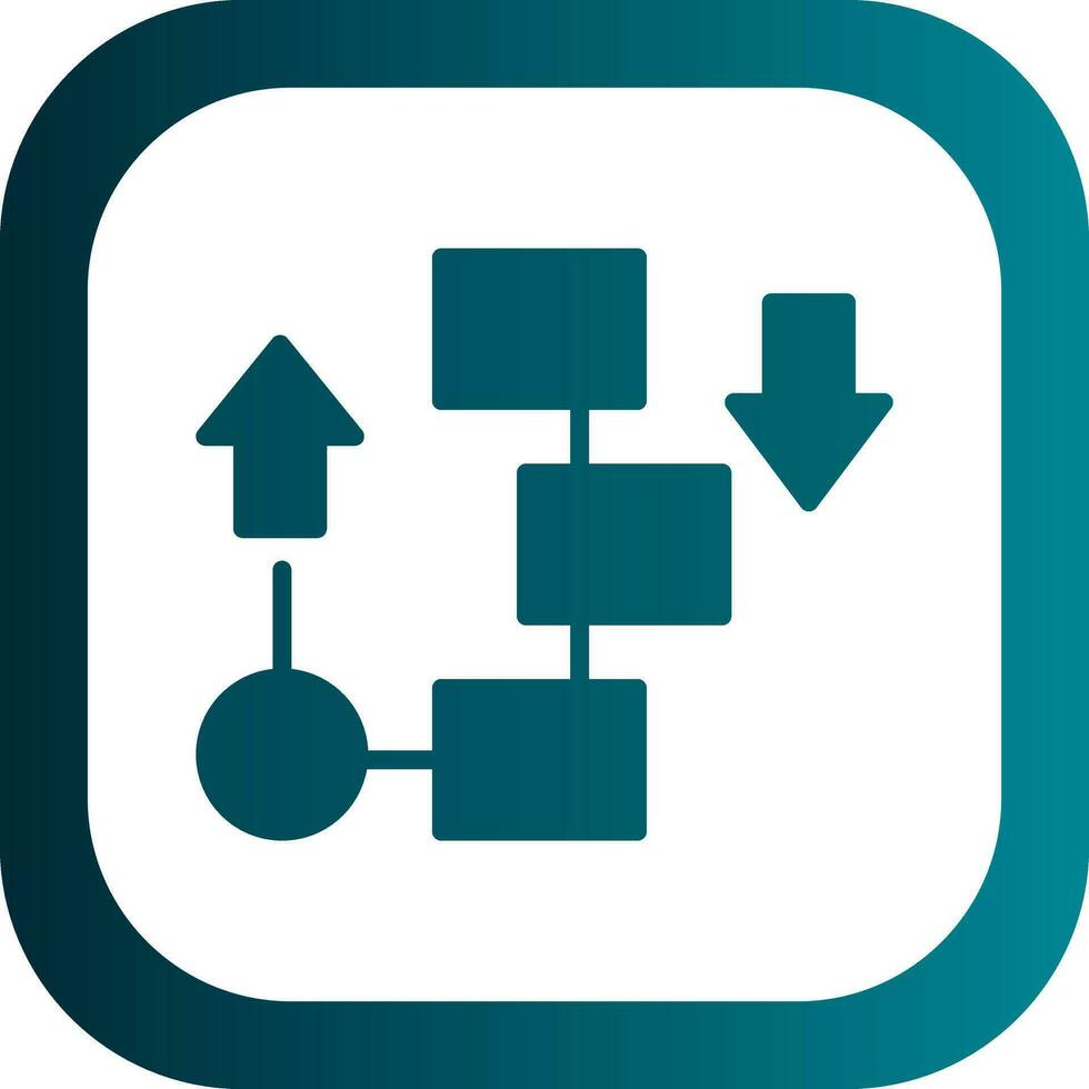 fluir diagrama vector icono diseño