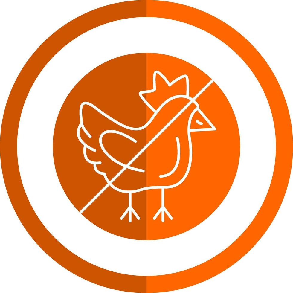 No chicken Vector Icon Design