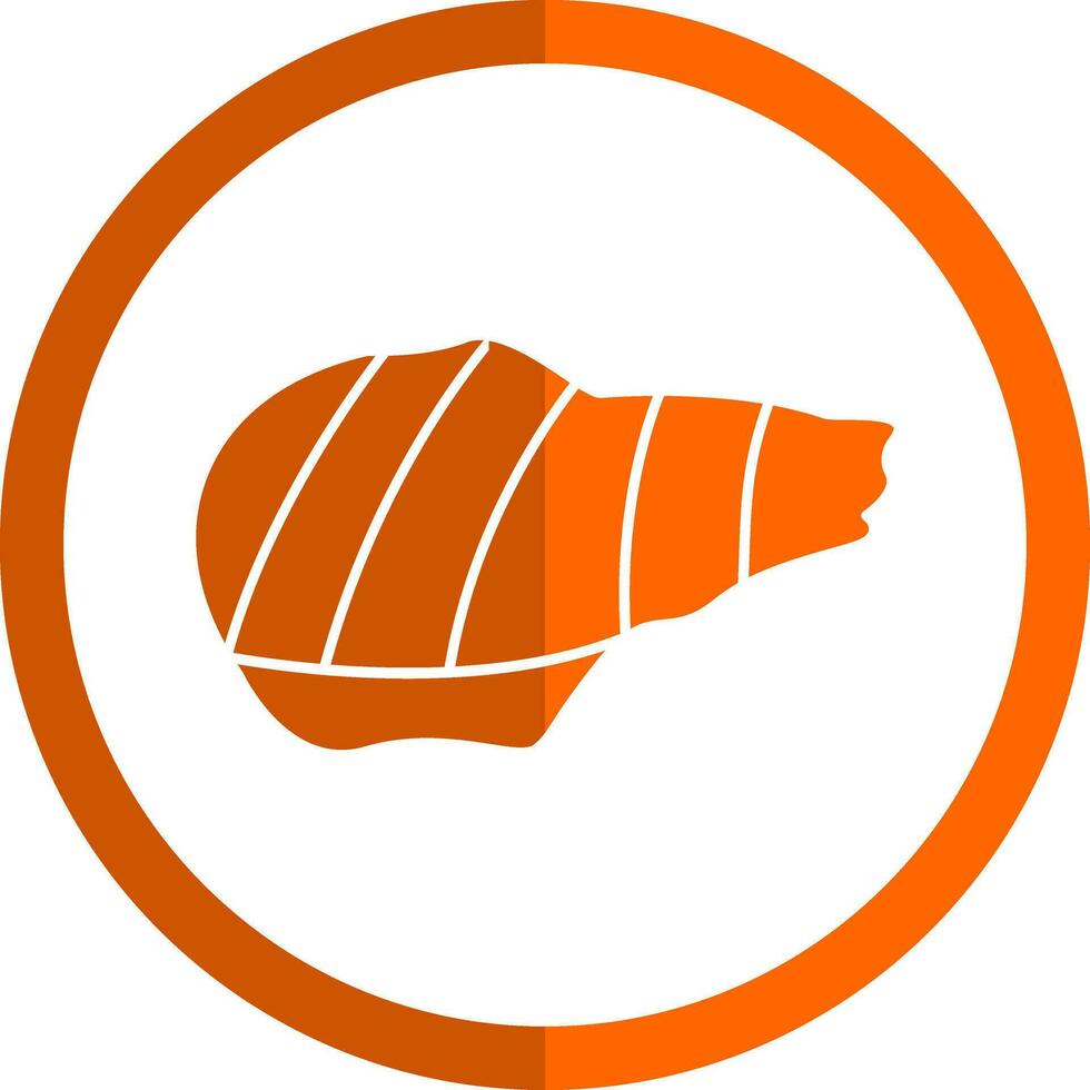 Grilled pork Vector Icon Design