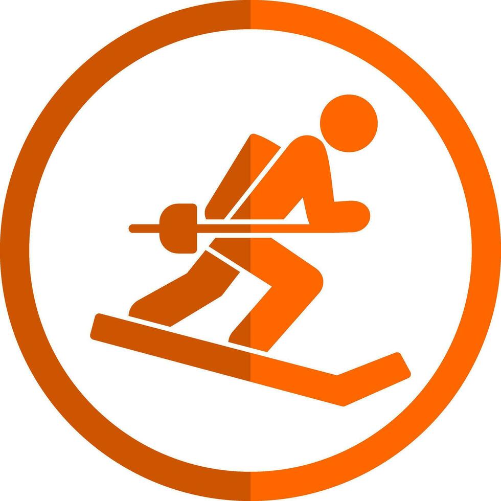 Skiing Vector Icon Design