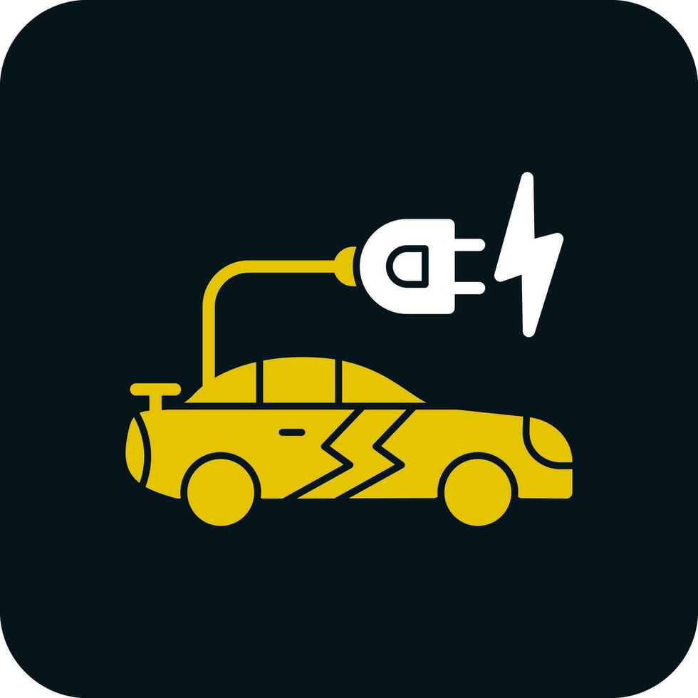 diseño de icono de vector de coche eléctrico