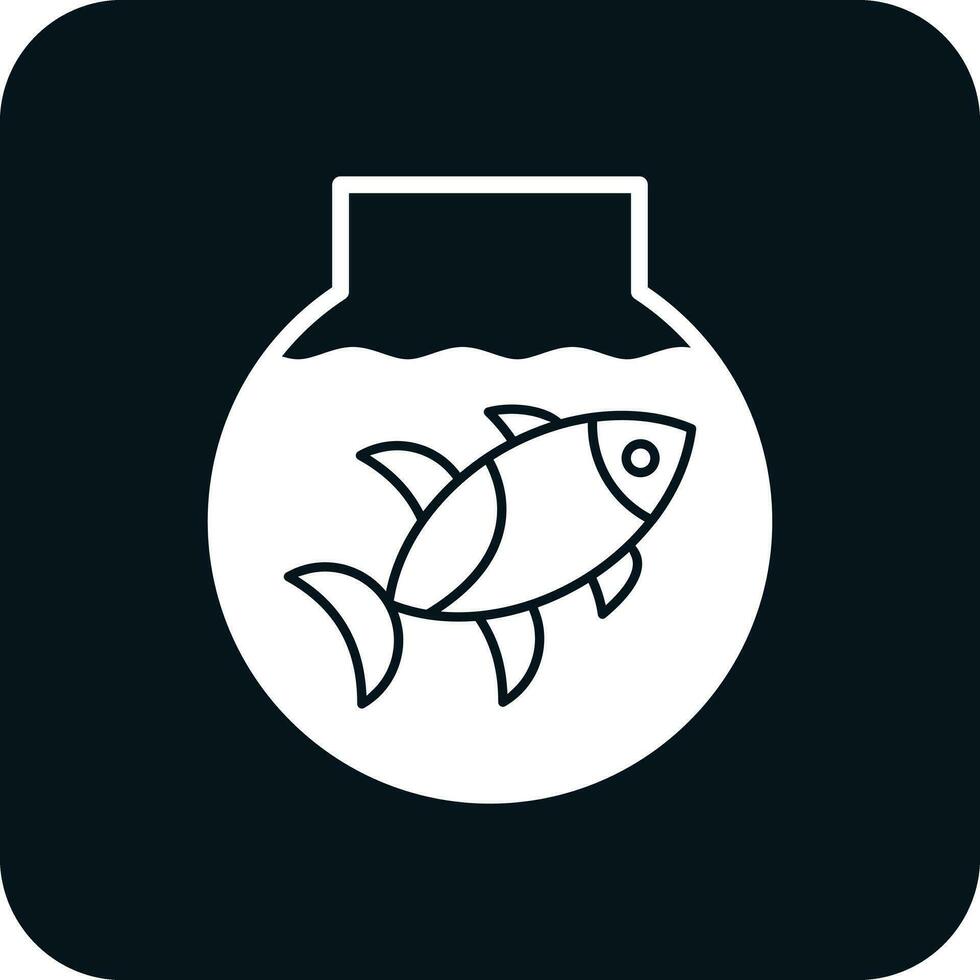 Fish bowl Vector Icon Design