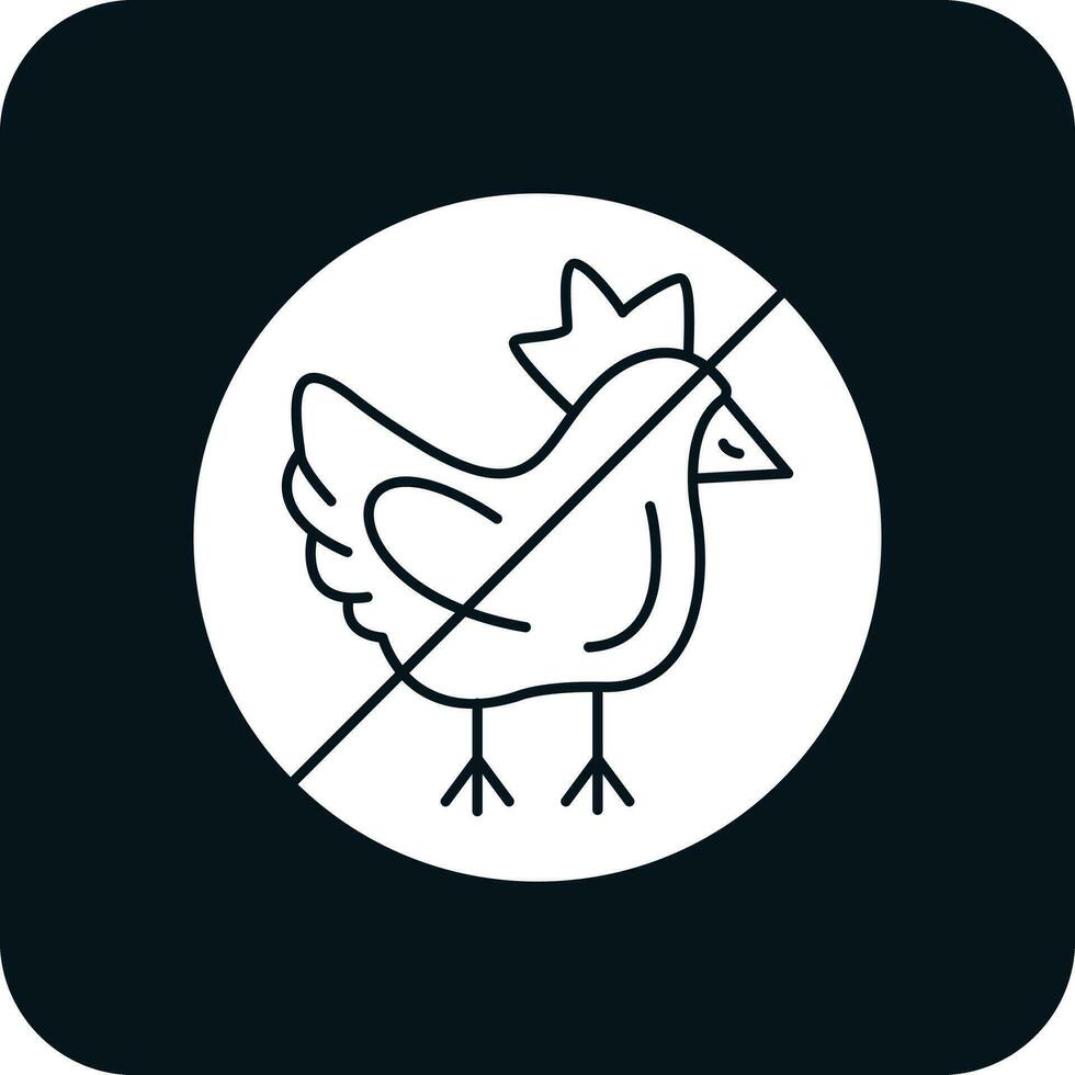 No chicken Vector Icon Design