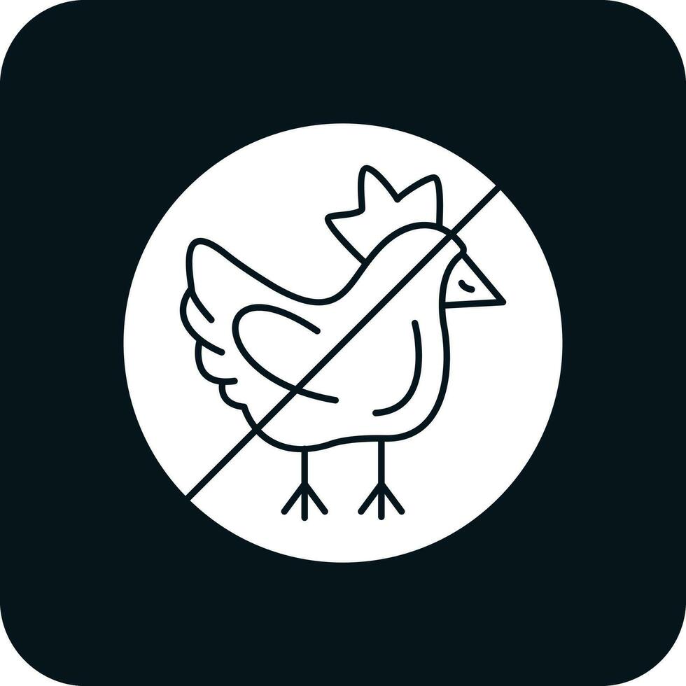 No pollo vector icono diseño