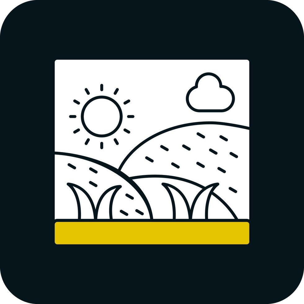 Grassland Vector Icon Design