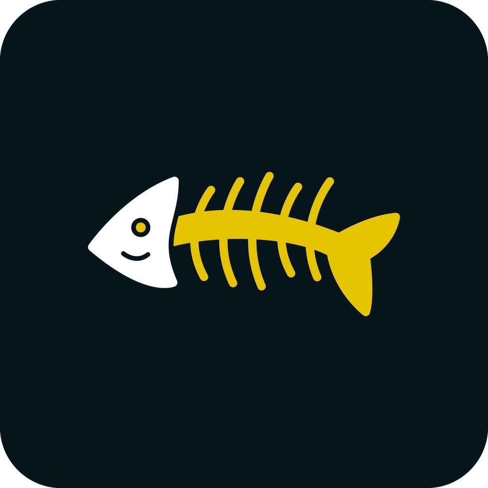 Fishbone Vector Icon Design