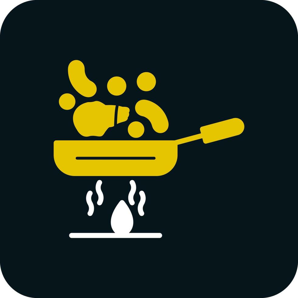 Stir fry Vector Icon Design