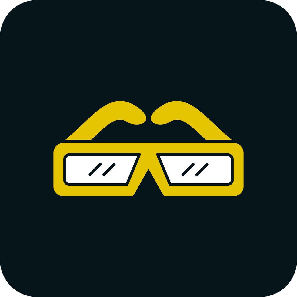 3d glasses Vector Icon Design