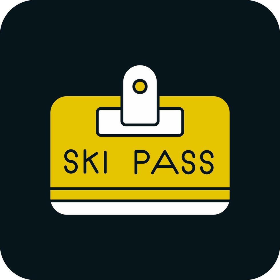 Ski pass Vector Icon Design