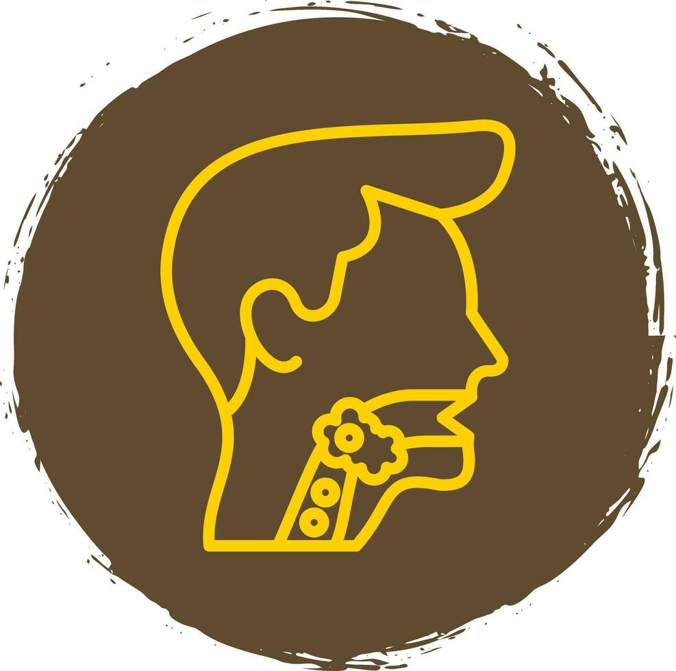 Throat cancer Vector Icon Design