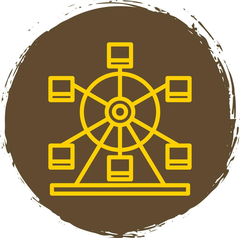 Ferris wheel Vector Icon Design