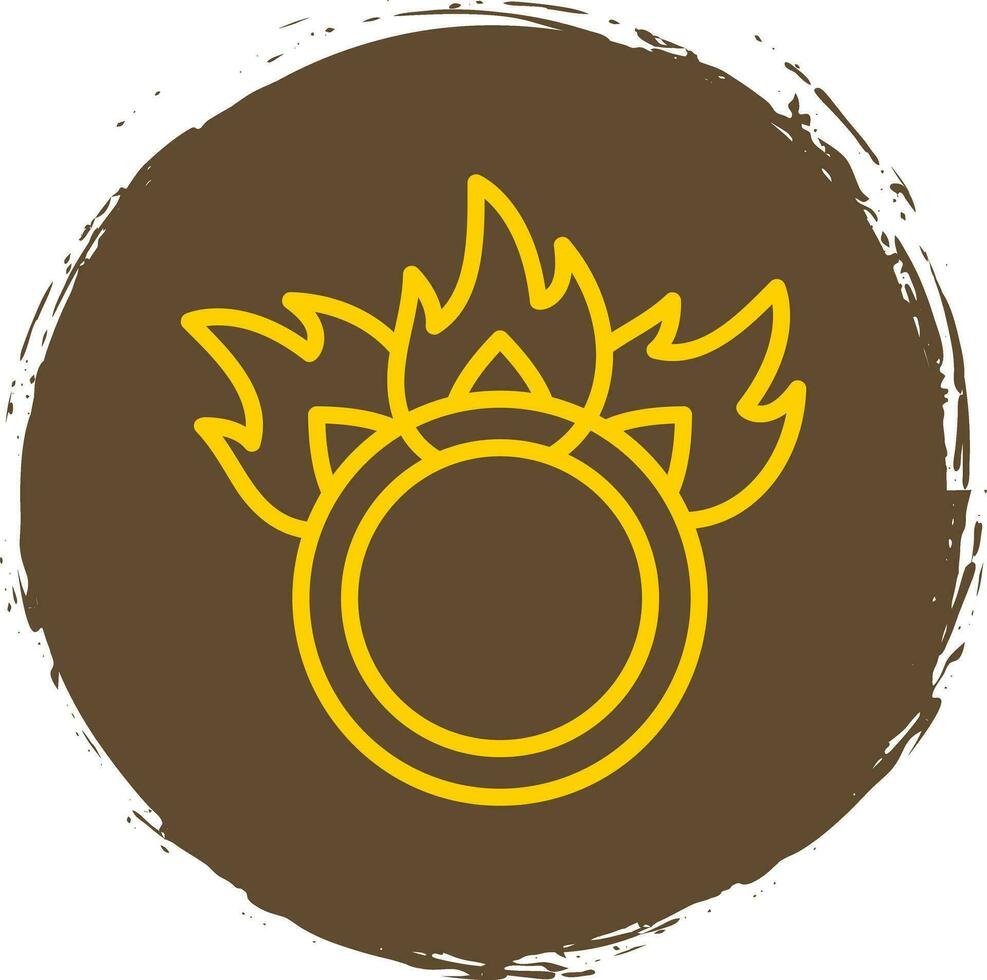 diseño de icono de vector de anillo de fuego